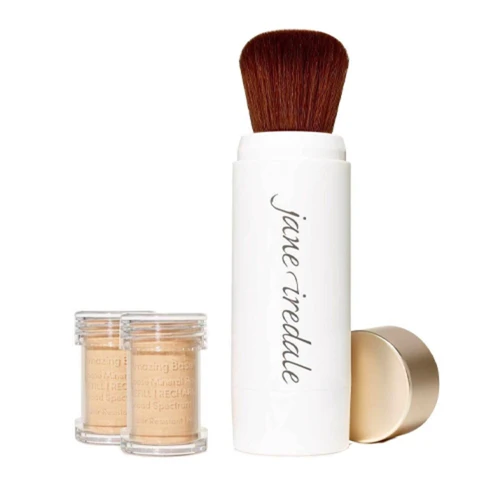 Jane Iredale Amazing Base Refillable Brush And 2 Refill Canisters - Amber SPF20 1 Jane Iredale Amazing Base Refillable Brush And 2 Refill Canisters - Amber SPF20
